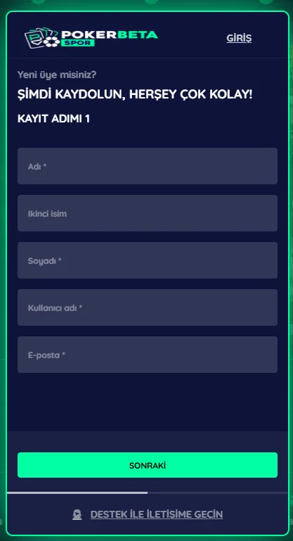 Pokerbetaspor Giriş Ekranı
